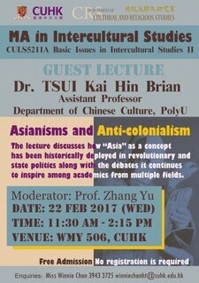 Talk Aisanisms and Anti-colonialism